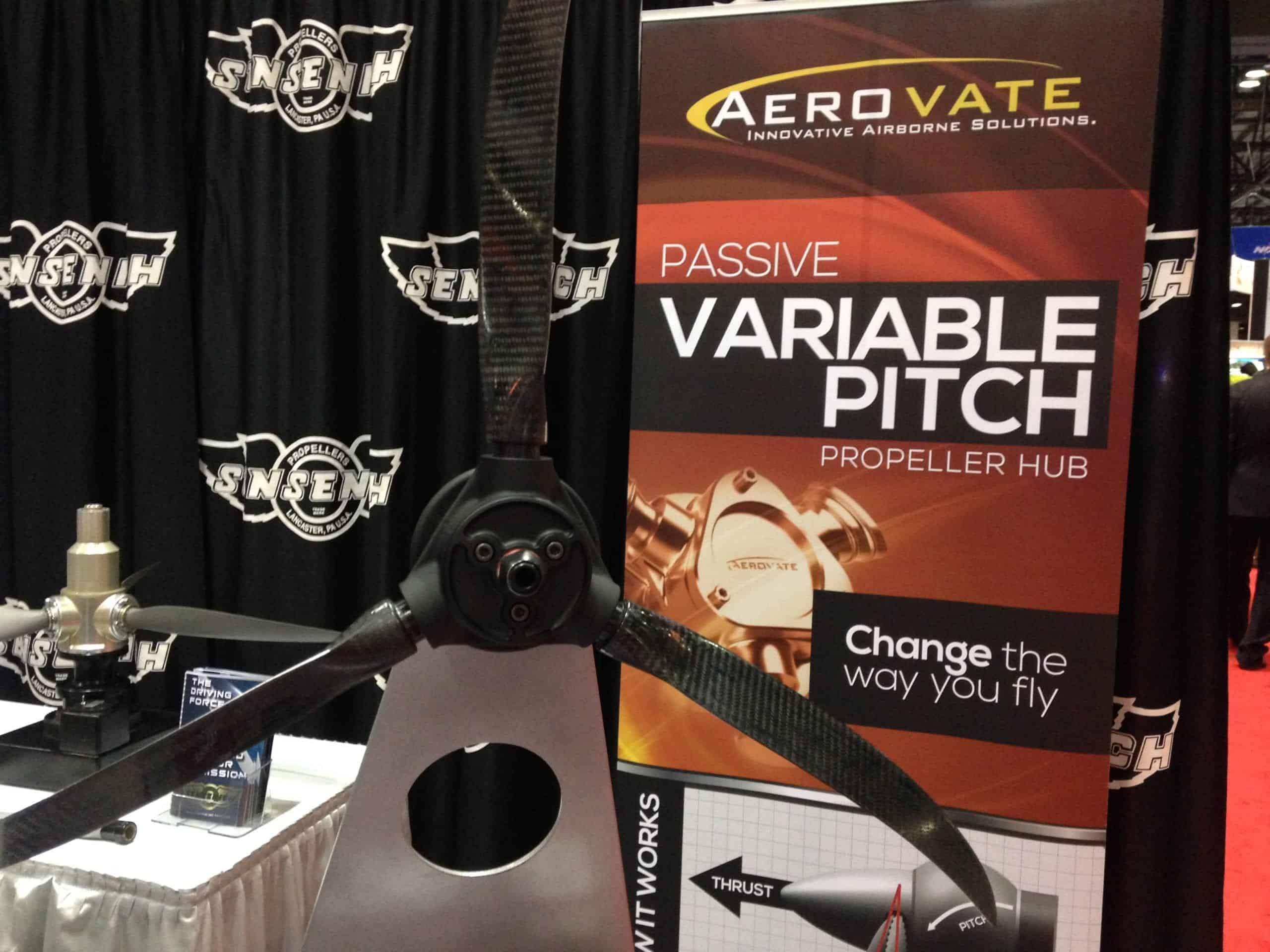 Aerovate Showcase Passive Variable Pitch Propeller Hub at AUVSI 2014