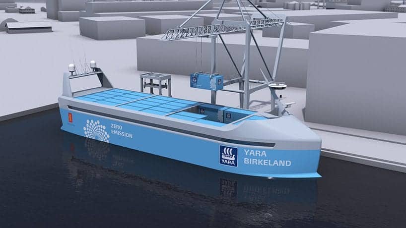 Yara Birkeland Autonomous Zero Emissions Ship