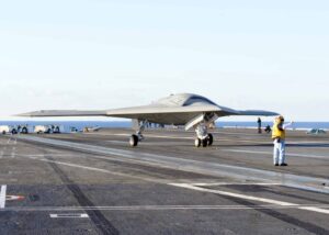 X-47B Unmanned Combat Air System on USS Harry S. Truman