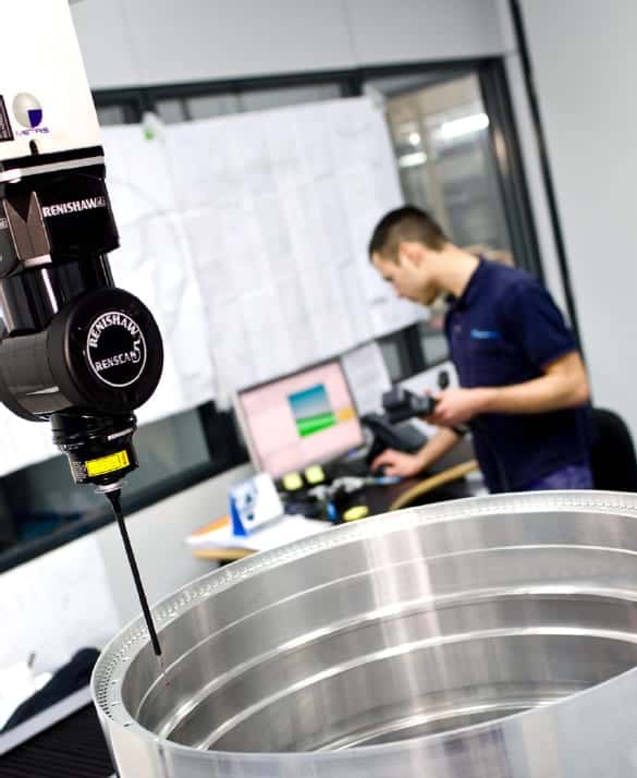 Renishaw REVO Scanning a Large Bore on an Aerospace Component