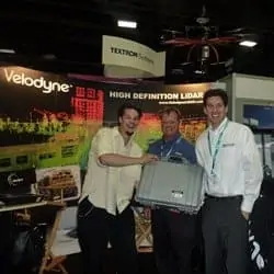 Alan Trench (XYZsystems), Wolfgang Juchmann (Velodyne Lidar), and Grayson Omans (Phoenix Aerial Systems)