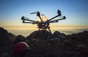 Aerial Technology Drone at Ice Caves