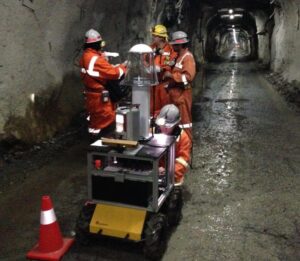 Clearpath Husky UGV in Chilean mine