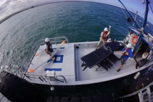 NOAA ship with Wave Glider and Puma