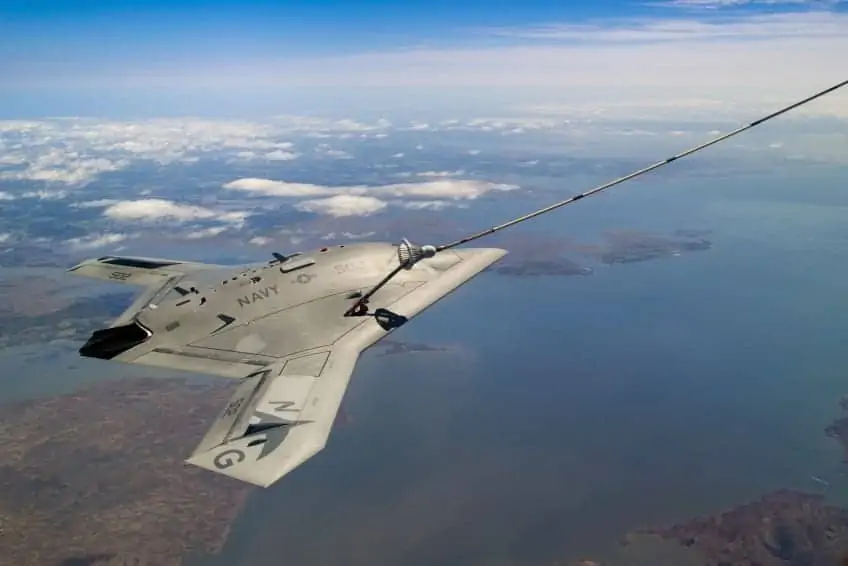 X47-B inflight refuelling