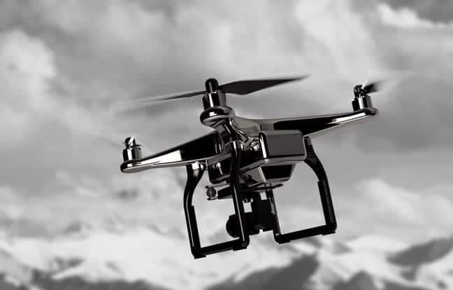 Quadcopter drone photo