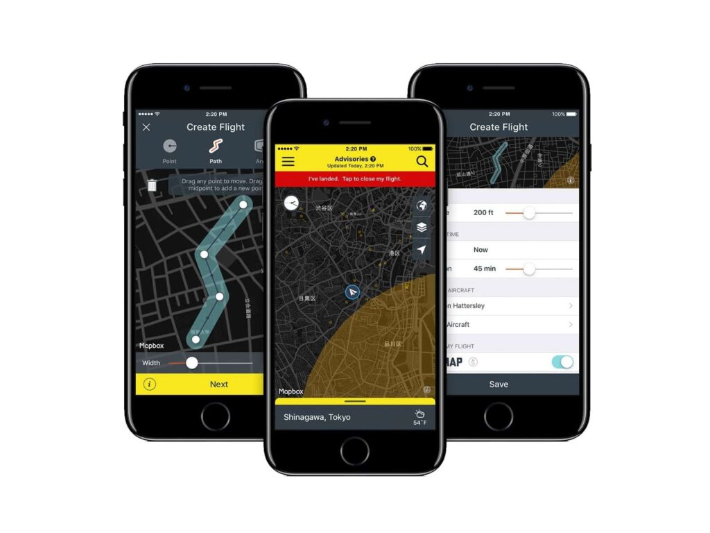 Rakuten Airmap mobile interface