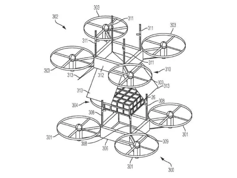 IBM drone package transfer patent