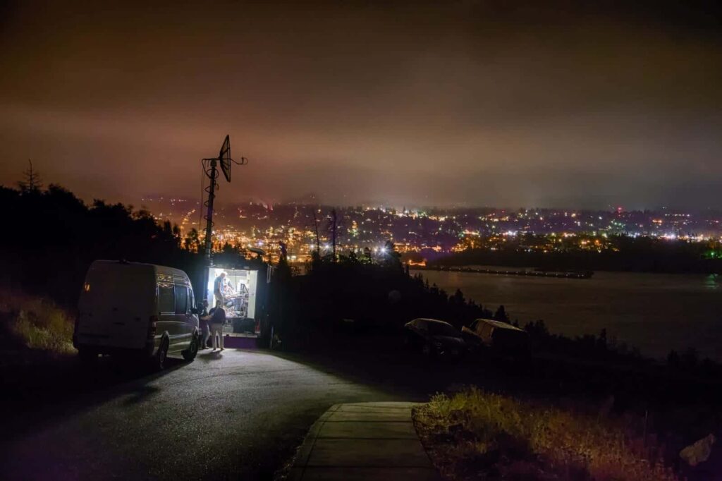 ScanEagle command centre at Eagle Creek fire