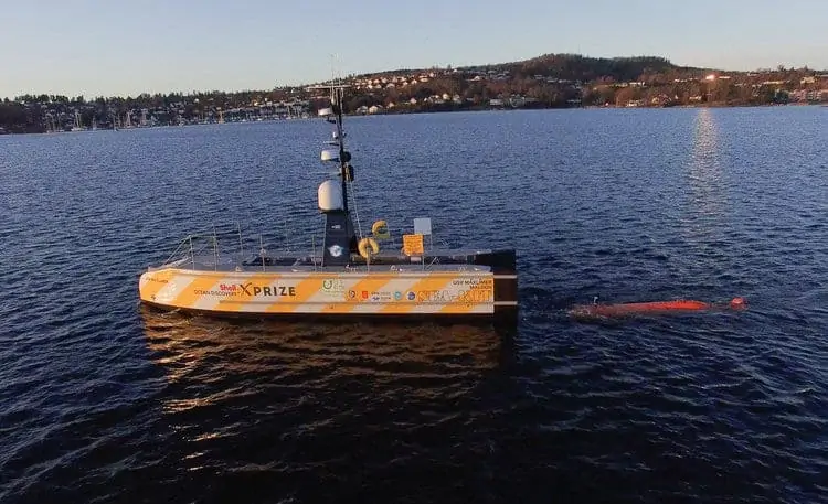 AUV launching from USV