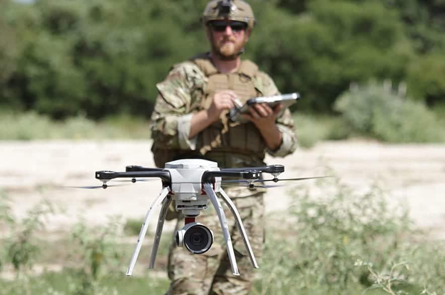 Aeryon Labs UAS and soldier