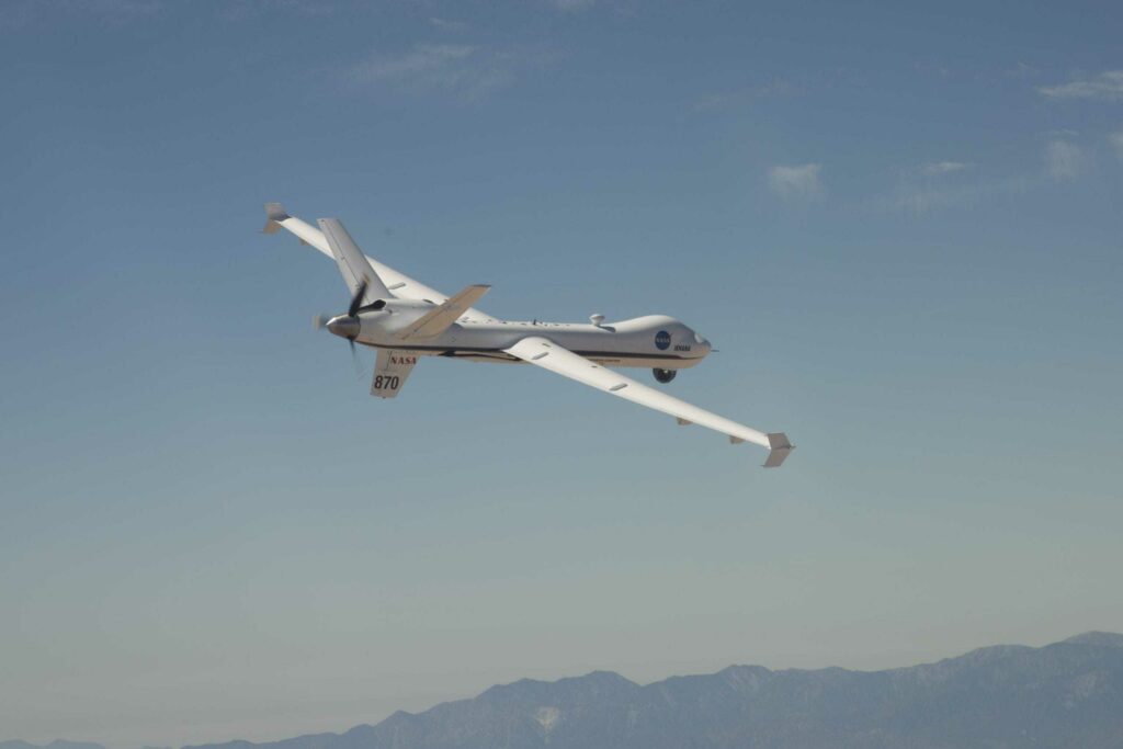 Fixed wing UAS flying