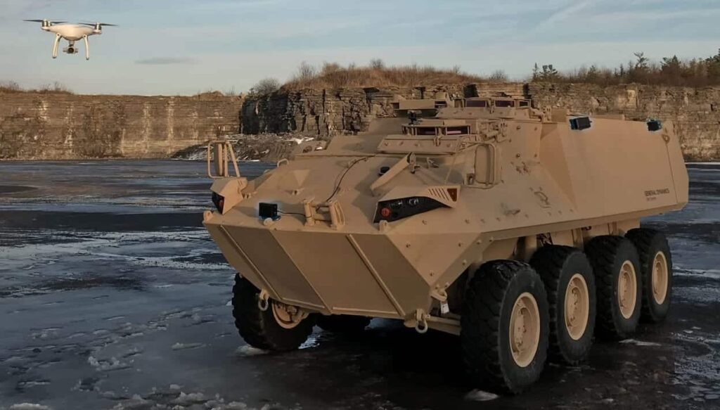 Armoured vehicle with Counter-UAS sensors