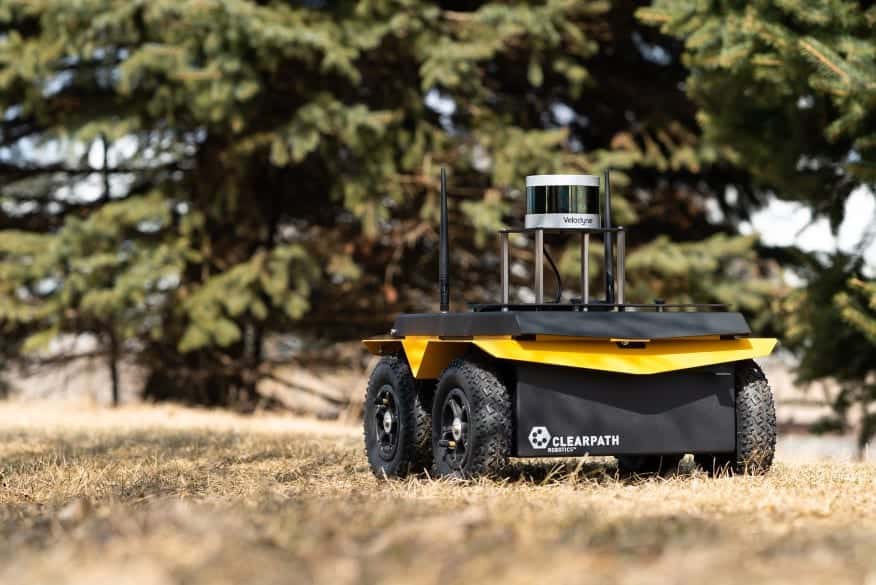 Clearpath Robotics vehicle with Velodyne sensor
