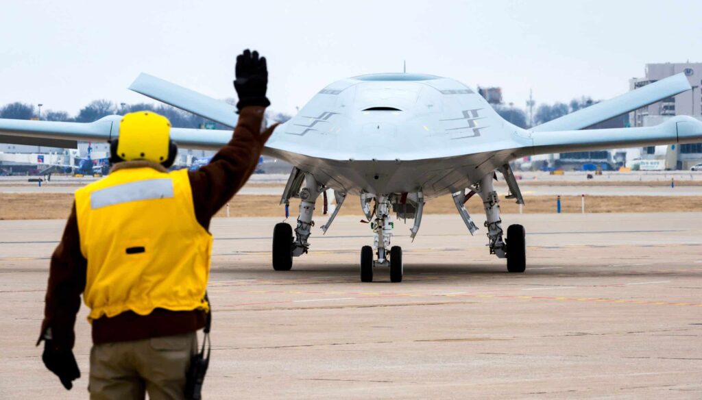 US Navy MQ-25 unmanned refueling aircraft