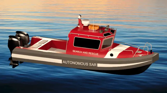 Sea Machines autonomous search and rescue vessel