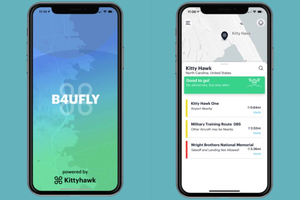 B4UFLY drone app