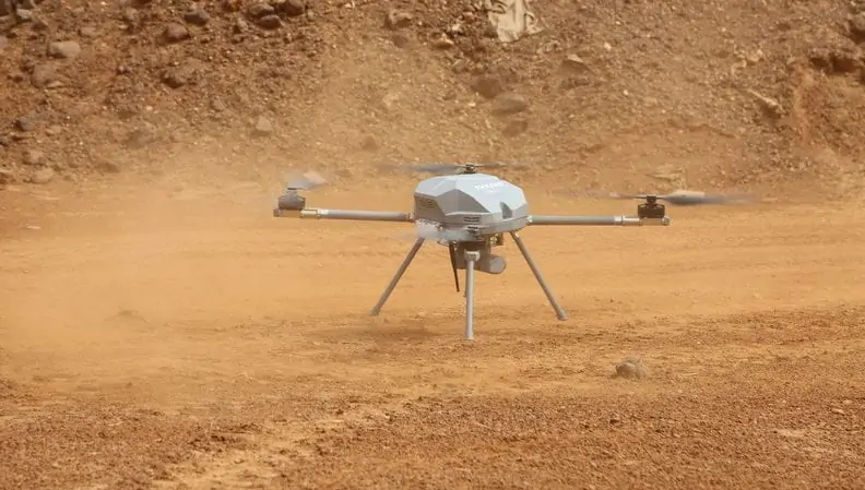 Quadcopter drone deployed in Mali