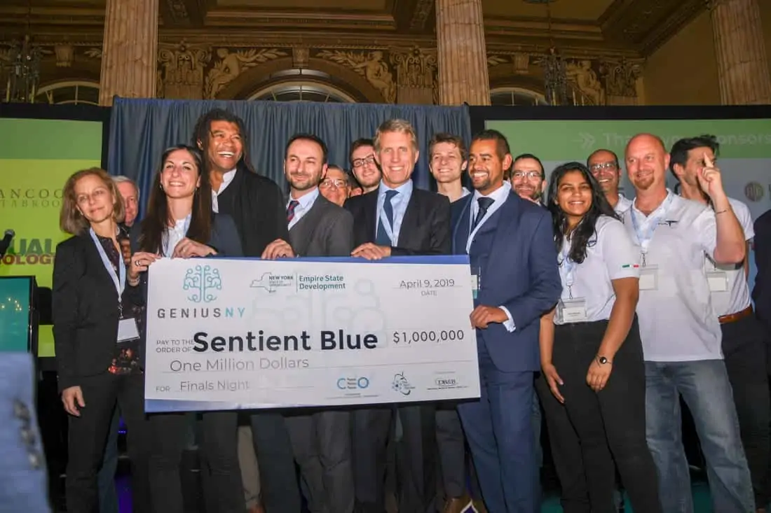 last years GENIUS NY winners sentient blue technologies Last year's GENIUS NY winners Sentient Blue Technologies