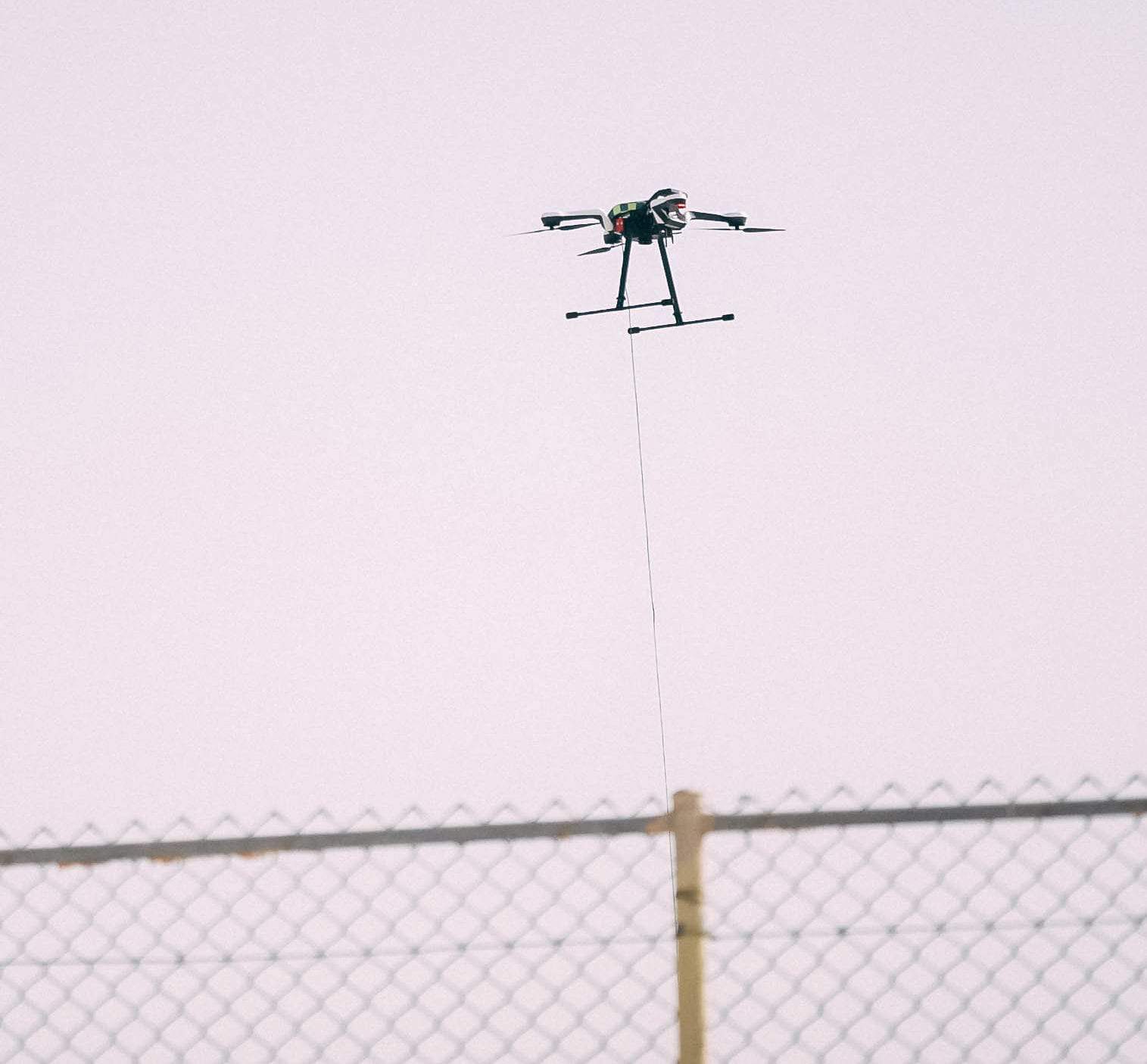 powerline tethered drone