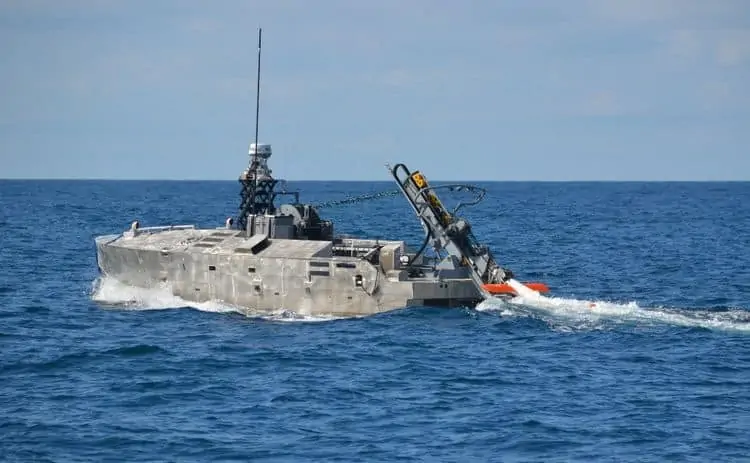 AQS-24B minehunter on USV