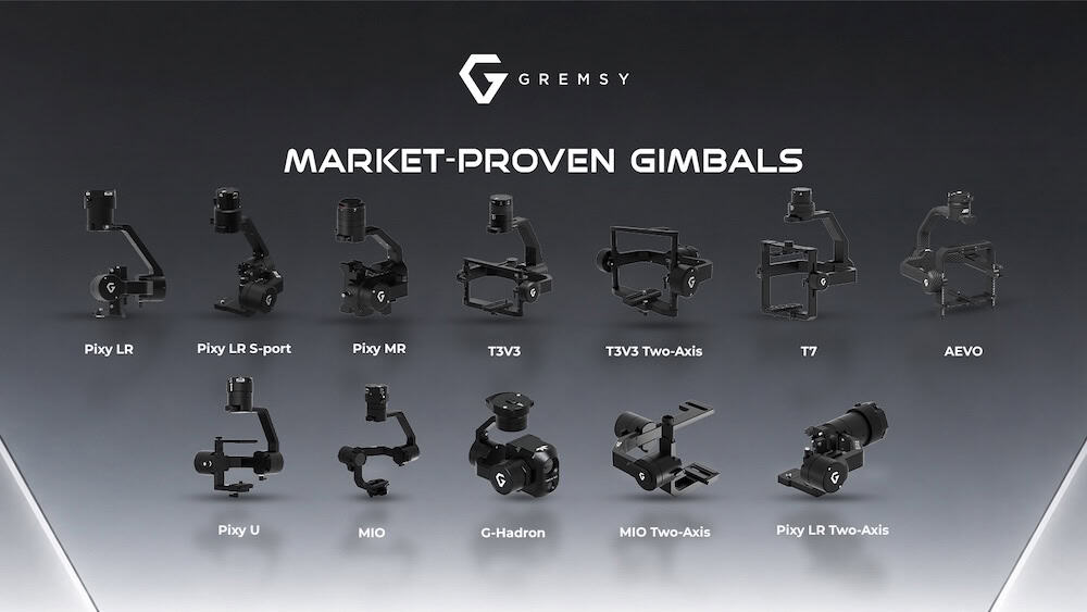 Market-proven Gremsy Gimbals