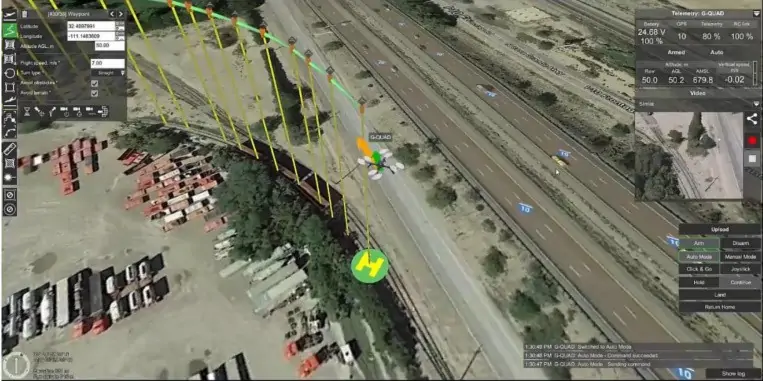 Simlat INTER drone simulation with UgCS