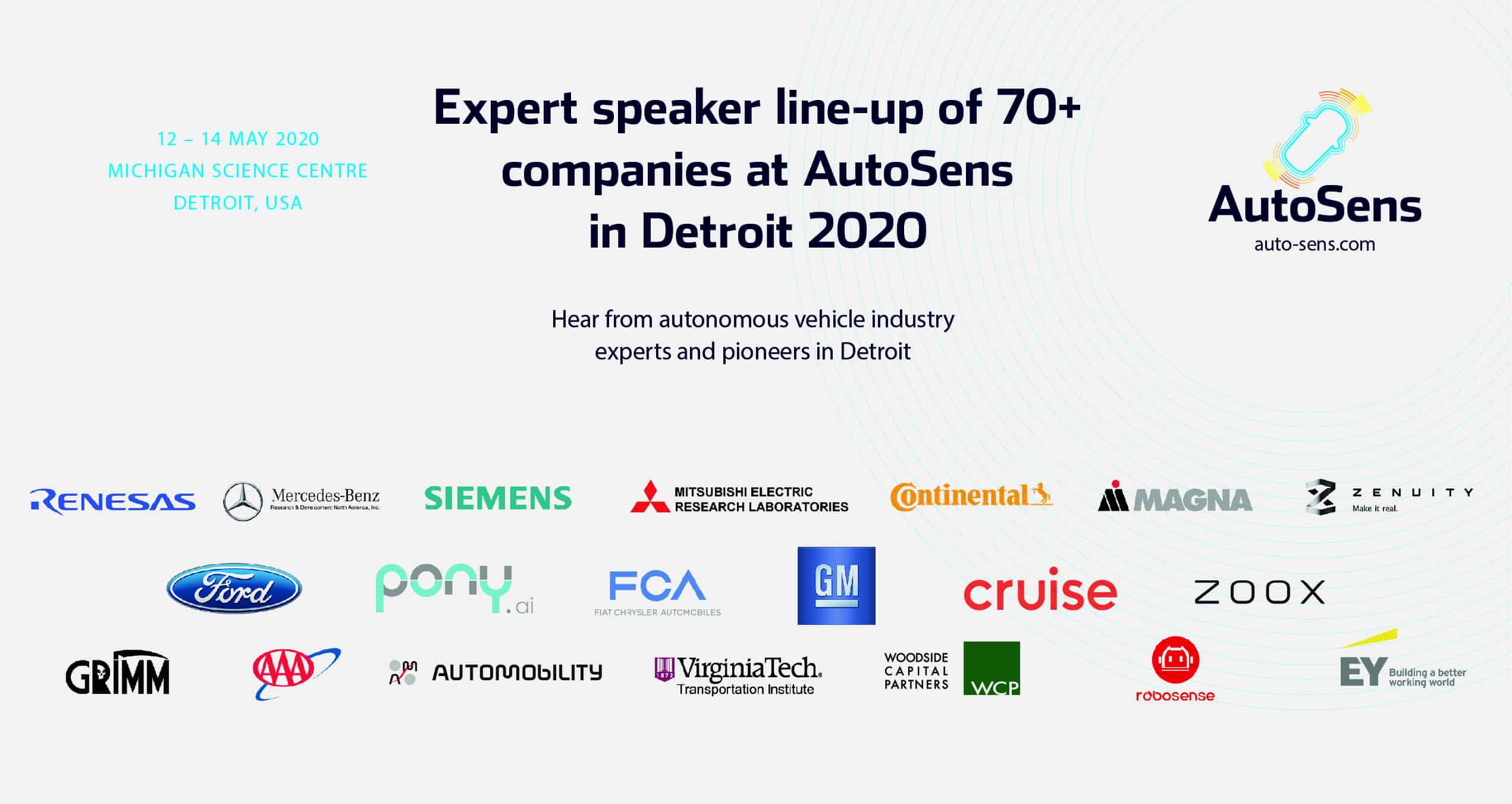 Agenda Announced for AutoSens Detroit Unmanned Systems Technology