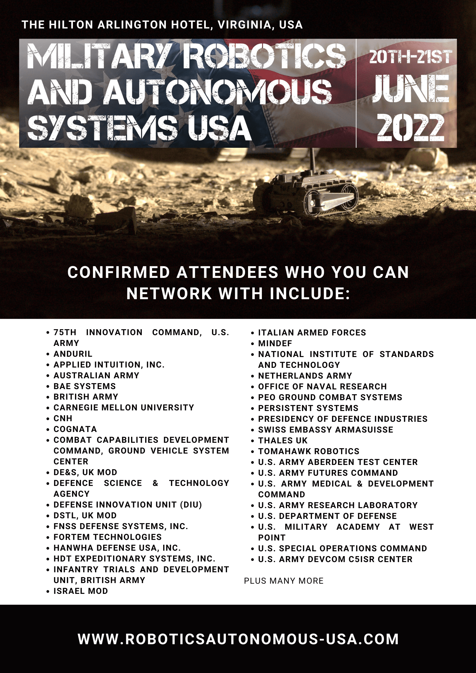 Military Robotics & Autonomous Systems USA | 8-9 July 2026