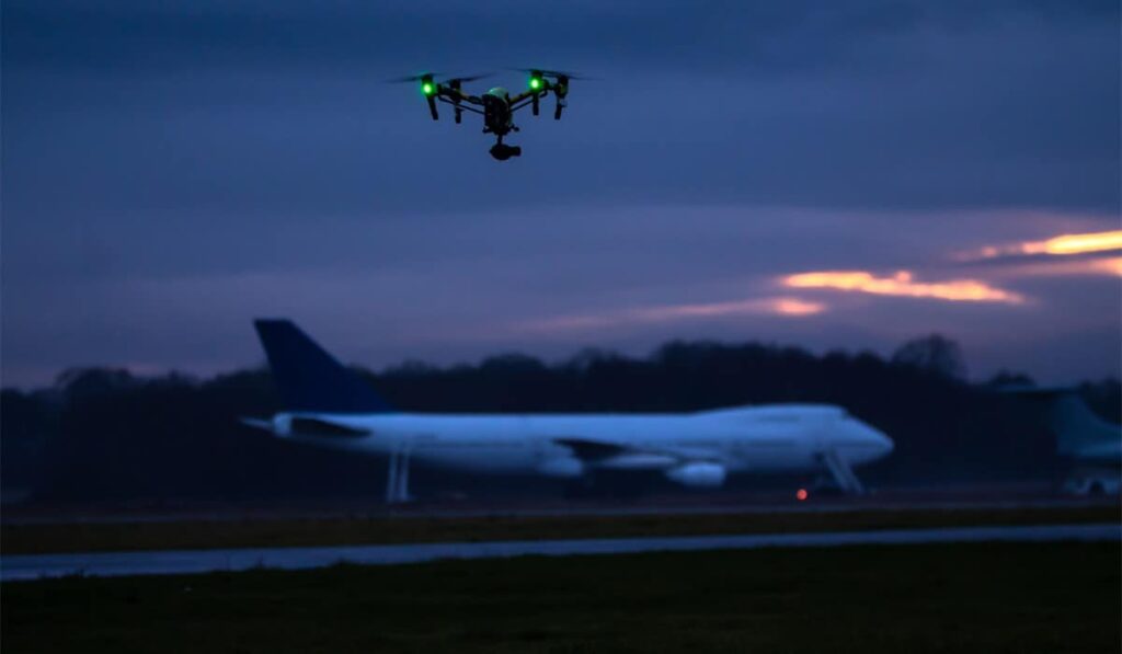 Drone at airport