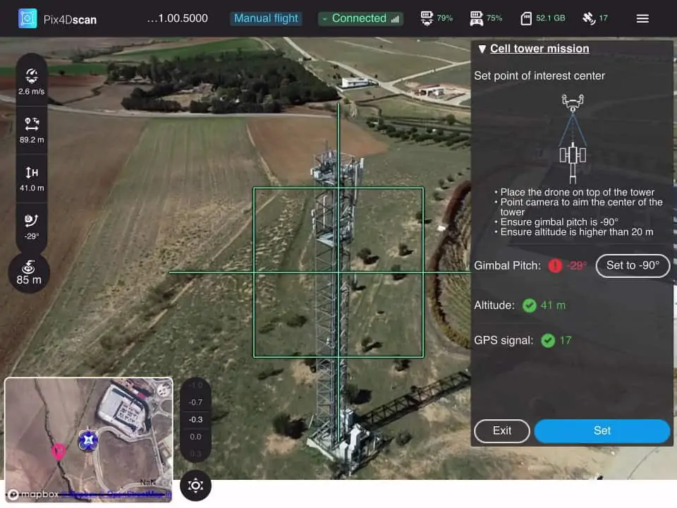 Pix4Dscan drone flight app