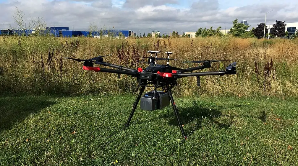 Compact LiDAR Mounted to Drone