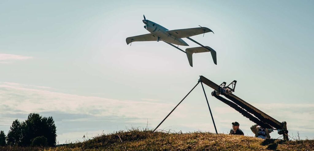 Long-range fixed-wing drone