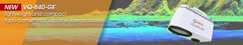 Fully integrated laser scanner for topographic & bathymetric survey