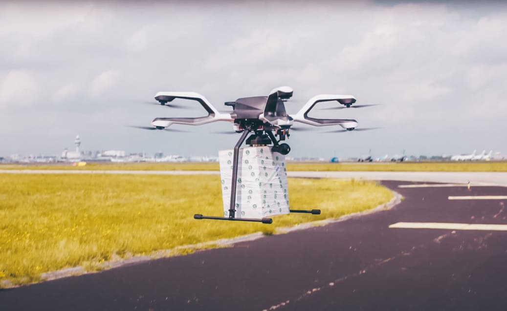 Acecore drone delivery at Schiphol airport