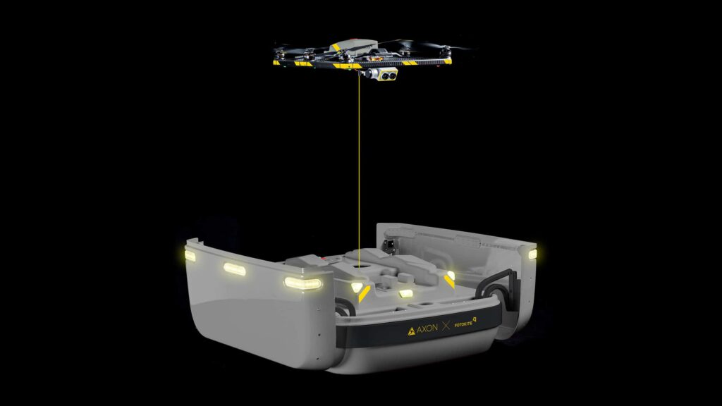 Axon and Fotokite tethered drone system for law enforcement