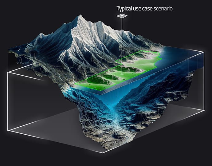 Bathymetric and topographic LiDAR survey