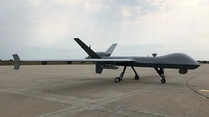 MQ-9 UAS with Agile Condor ISR pod