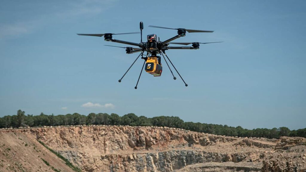 yellowscan voyager lidar on hexadrone tundra