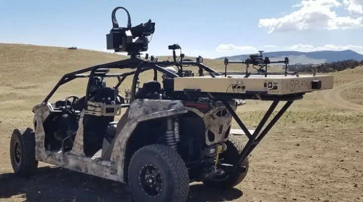 Autonomous security UGV launching drone