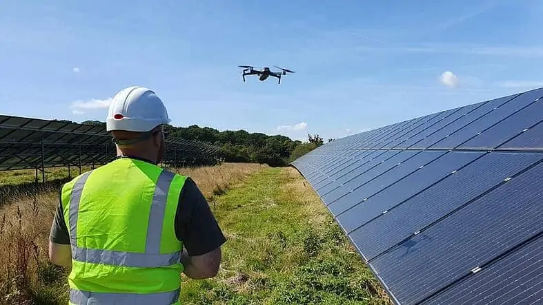 Drone solar panel inspection