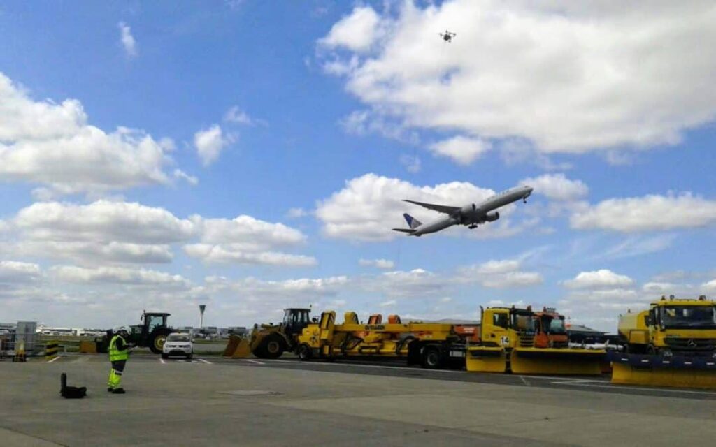 Elistair tethered drone at airport