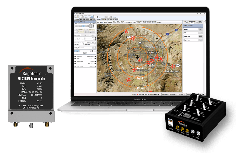 Sagetech MX12B certified IFF transponder with software