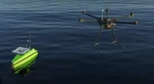 USV with stabilized drone platform