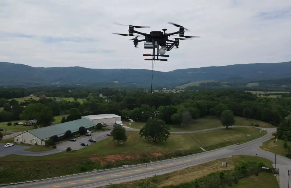 Zenith tethered drone