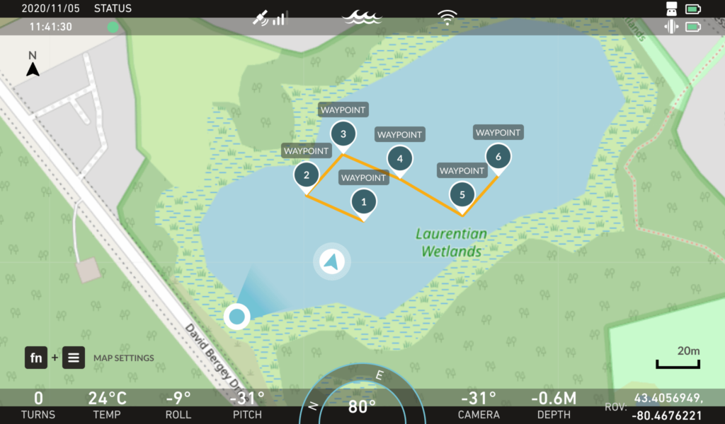 Deep Trekker ROV mission planning