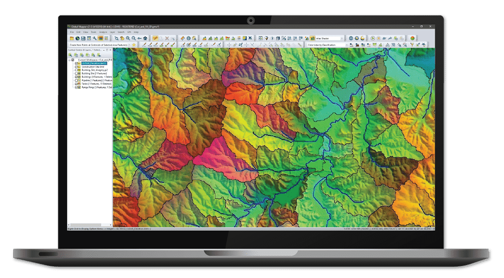 GlobalMapper GIS analysis