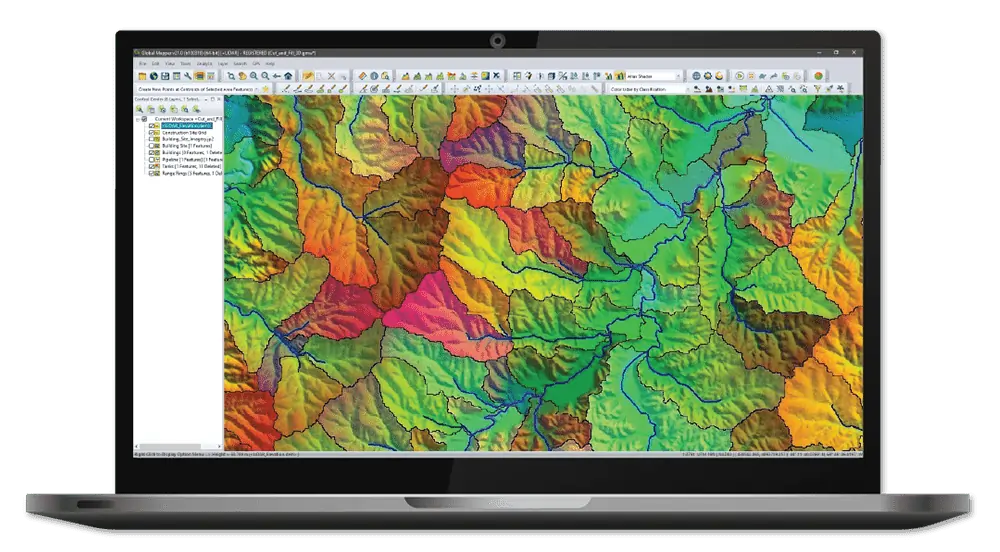 GlobalMapper GIS analysis