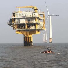 OceanAlpha USV at offshore wind farm