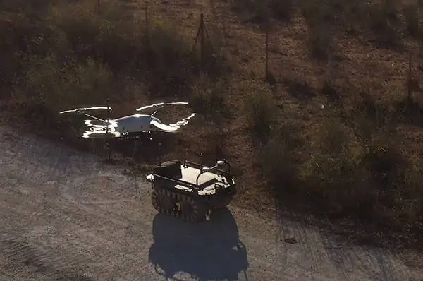 THOR mini-VTOL operates with PROBOT UGV